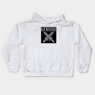 LFG Looking For Group Fighter Class Dual Swords Dungeon Tabletop RPG TTRPG Kids Hoodie